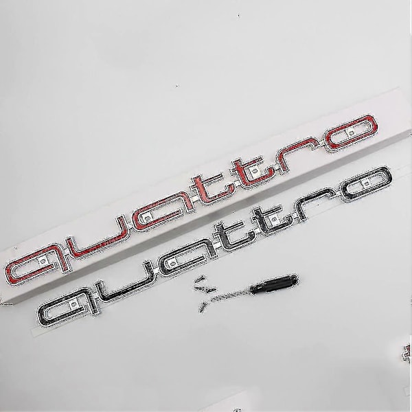 Cool Quattro Logobadge Emblem Bilsticker Frontgrill Nedre Trim För Aud-i A6 A7