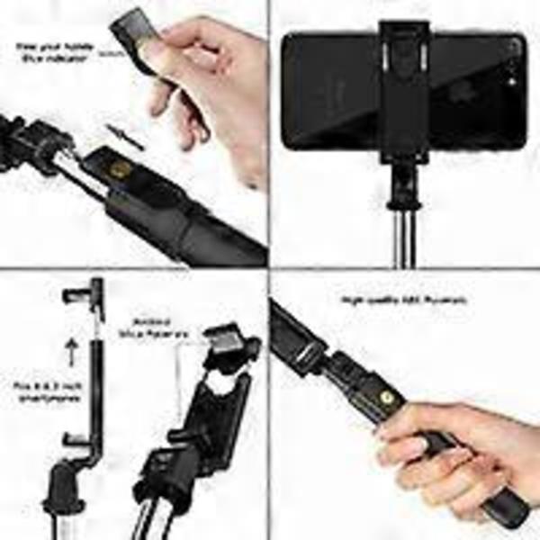 Selfie Stick Stativ, 3 i 1 Mini Selfie Stick med Fjärrutlösning Mobiltelefon Tand Utökbar Selfie Stick och Bärbar Monopod Mobiltelefonhållare för