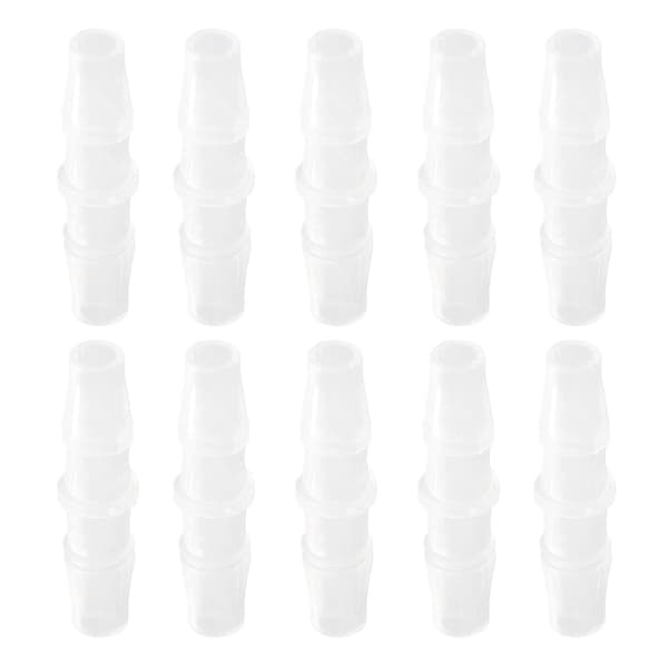 10 stk. Slangetilslutning PP Rørforbindelse Lige Diameter Lige Igennem Sæt Kit 7,9?7,9