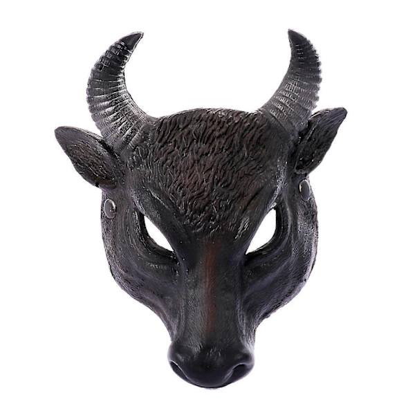 Påskkarneval Party Halv Ansikts Skum 3D Realistisk Tjurhuvud Mask