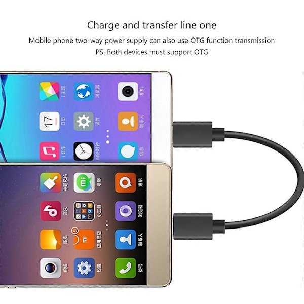USB C til Micro USB Kabel Micro USB til USB Type C Adapterkabel USB-C til MicroB