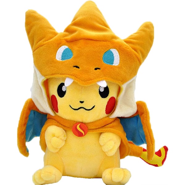 Anime Plushie Leksak Avtagbar Eldsprutande Draken Charizard Hatt Söta Plushies Intressant Plush För Unisex (Gul Leende Plushie Leksak)