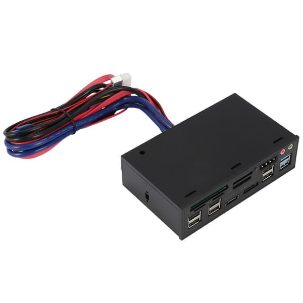 Multifunktionell 5.25\" Media Dashboard Kortläsare USB 2.0 USB 3.0 20-pin e-SATA SATA Frontpanel