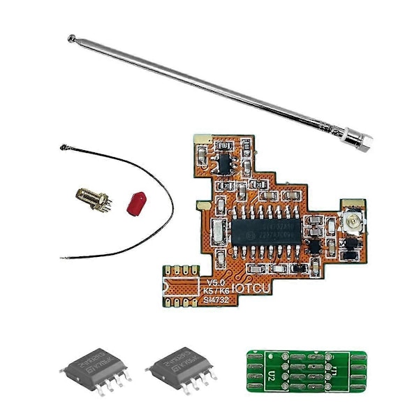 SI4732 V5.0 FPC Modul+2x2M Chip Multi System för UVK5 K6 HF Kortvåg Fullband Enkel Sidband Re