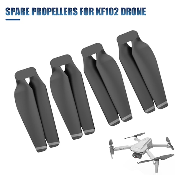 4 stk. propeller reservedelsblade til KFPLAN KF102 RC drone tilbehør