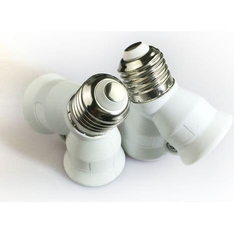 E27 2-i-1 Fatningskonverter 2-adapter base til LED, gløde- og CFL-pærer [Energiklasse A+]