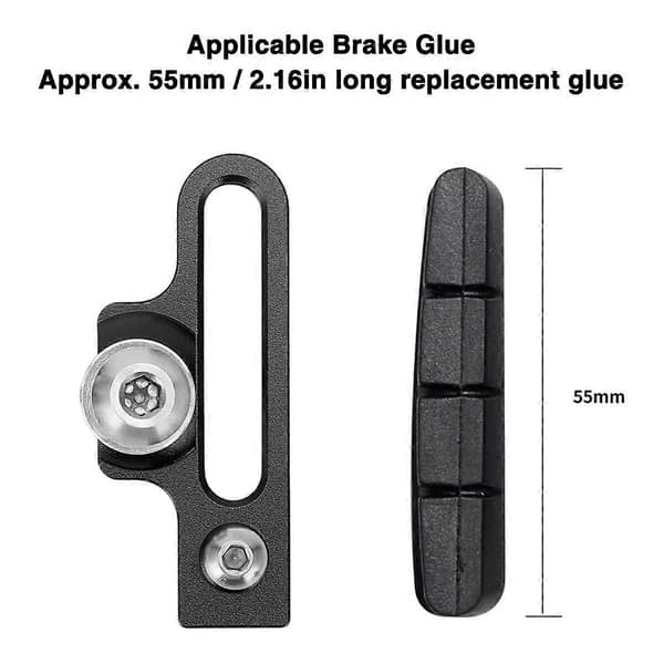 Bromsbelägg Cykel, 2 st Mountainbike Bromsbelägg Aluminium Förlängd C Bromsok Adapter Förlängd Broms