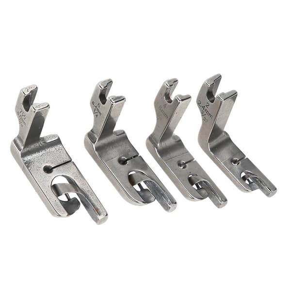 Durable Stainless Steel Hemming Presser Foot Set - 4 Pcs Sewing Machine Accessories