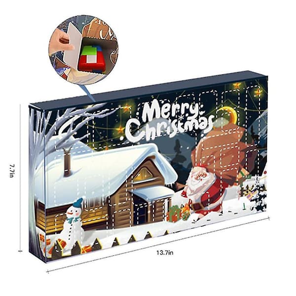 2024 Julkalender med 24 Dagar Nedräkning Jul Fidget Challenge Leksaker Överraskningar Blind Box