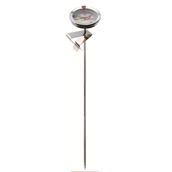 Dial Termometer i Rustfrit Stål med Stang til Kødtilberedning, Slik/Friture