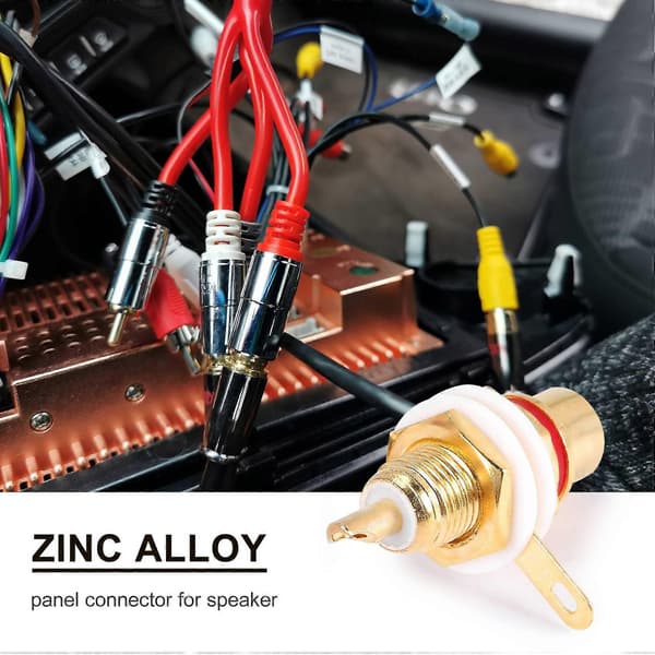 20 stk. Forgyldte RCA Terminal Jack Plug Hun Stik Chassis Panel Connector til Forstærker Højttaler
