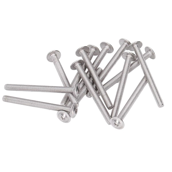50 stk. Flensede Knapphodeskruer A2?70 Rustfritt Stål Knapphoder Socket Caps Bolter Kit M4x50mm