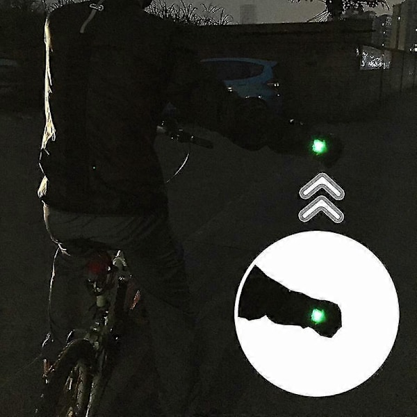 BIKIGHT Gravity Sensor Blinklys Sykkelhansker LED Lys Automatisk Induksjonsvarsling for Sykling Løping