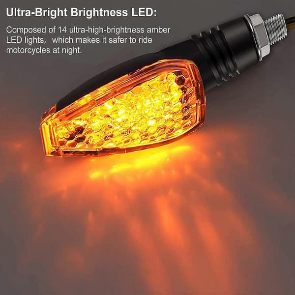 4 kpl Virtaavat suuntavilkut 14 Led 12v Moottoripyörä