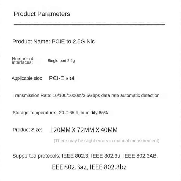2.5Gbps Gigabit Netværksadapter PCI-E 2.5G Netværkskort RJ45 LAN Controller Kort RTL8125B Chip Netw