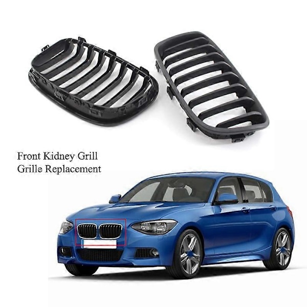 Mat Sort Front Kidney Grill Gitter til 1-Serie F20 2011-2014 Front Grill Gitter Eftermontering