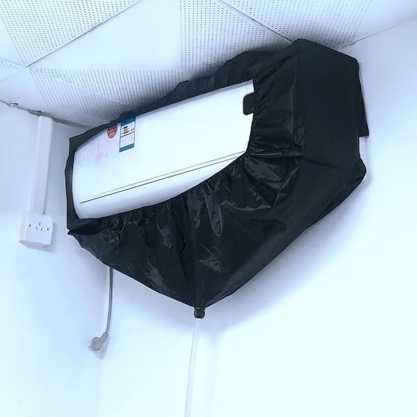 Black Air Conditioner Cleaning Bag Wall Mounted Waterproof Dust Washing Clean Protective Bag