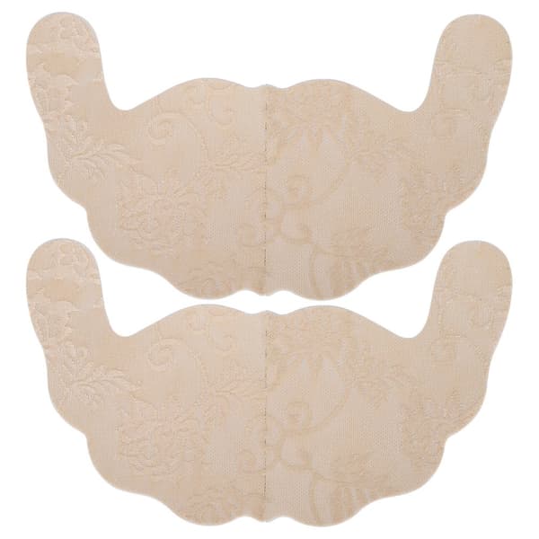 Lace Breast Covers Stickers - Self-Adhesive U-shaped Disposable Bra Inserts (Khaki B)