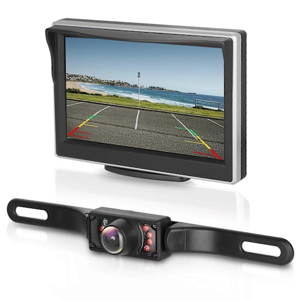 Digital Trådlös Backkamera & 5'' Skärm Kit RV/Bil/Släp/Lastbil Höghastighets Observationssystem IP68 Vattentät Bak/Sida/Fram Vy Kontinuerlig/Back