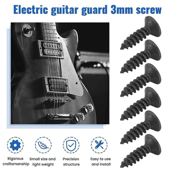 50 stk. plekterbrettskruer 3MM for Strat Style gitar