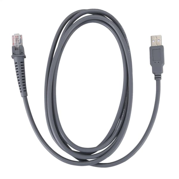 1 x USB A-stik til RJ45 Kabel 7ft 2M Stregkodescanner LS4278 LS2208 2208AP