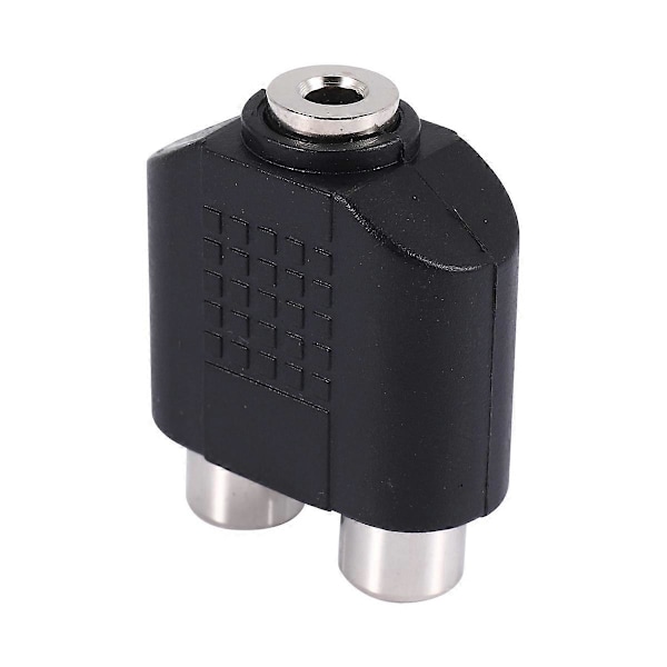 3,5 mm hun-jack til dobbelt hun-phono adapterstik
