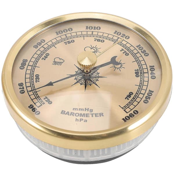 Barometer med urskive for hjemmebruk, justerbar aneroidbarometer, multifunksjonell barometer
