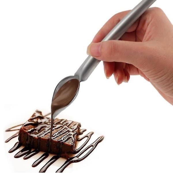 Drizzling Spoon, Rostfritt Stål Saucier Drizzle Spoon Med Konisk Pip Precision Drawing(l)