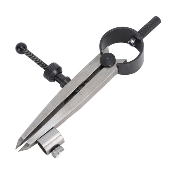 Flat Leg Spring Caliper 75mm Adjustable Lockable Steel Circle Divider with Pencil Case