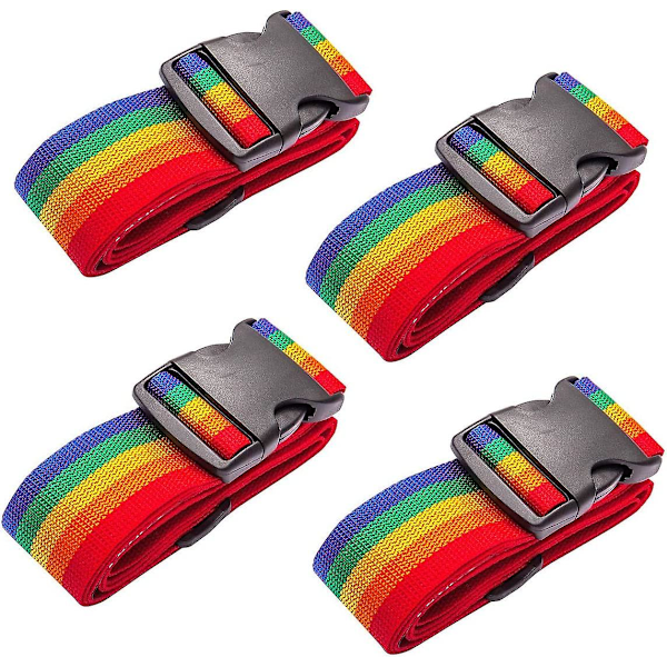 Luggage Straps Heavy Duty Travel Luggage Strap 4 Pcs Adjustable Suitcase Belts Travel Accessories