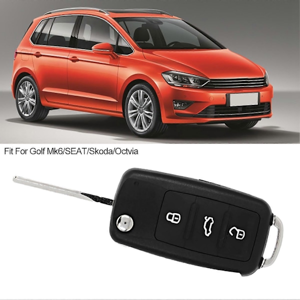 434MHz 3-knapps bilnyckel fjärrkontroll passar för Mk6 SEAT Octvia 5K0837202AD