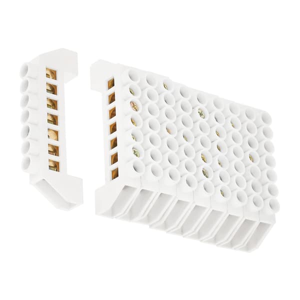 10 Pcs 7-Hole Bridge Design Electrical Distribution Cable Screw Brass Terminal Blocks