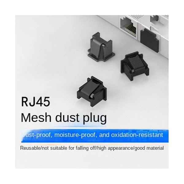 RJ45 Grensesnitt Støvhette Støvdeksel Router Bryter Nettverkskabel Grensesnitt Bærbar PC Nettverkskabel Støv-P