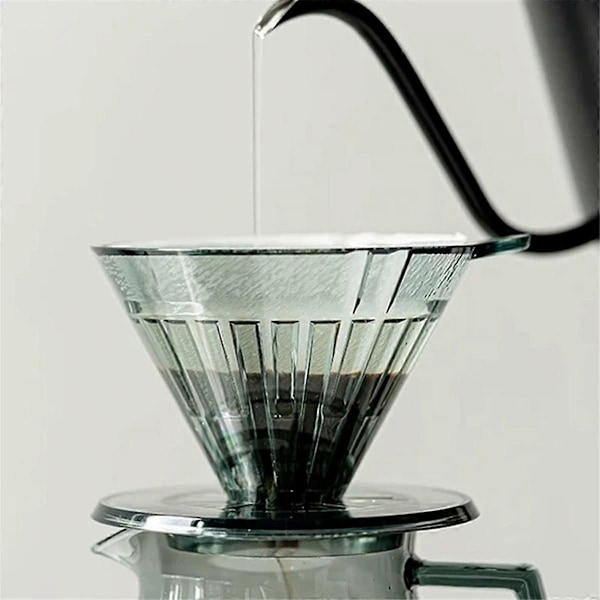 Plastik Kaffedrypper Håndbrygget Kaffefilter Kop Hæld over Kaffe Delingskande 2-4 Kopper Optimal Fl