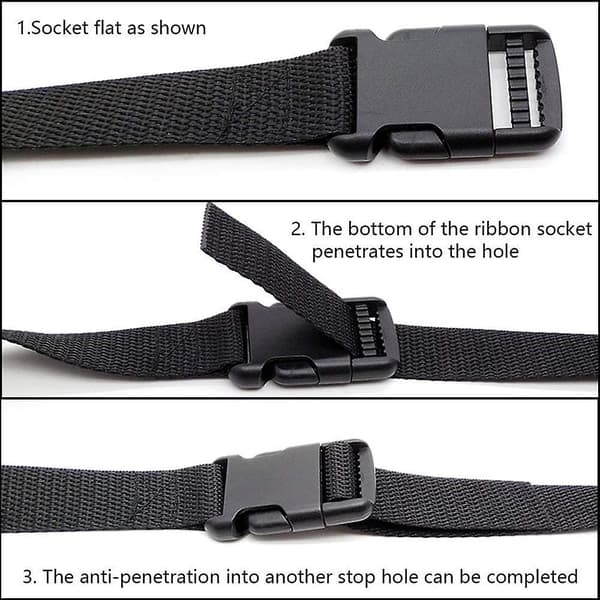 Webbing-stropp 25 mm Nylon, Heavy Duty, med spenner, Bagasjestropper, Nyttig stropp
