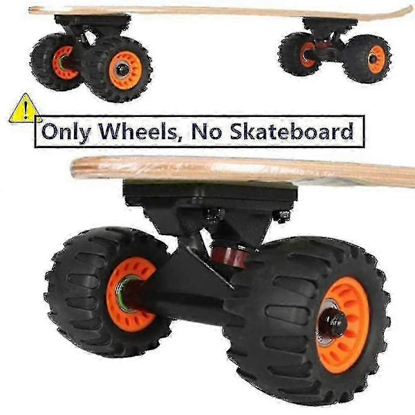 All Terrain Off Road Skateboard Longboard Hjul Vej Dæmpning Hjul Dance Board Rund (sæt af 4 Con-YuJia