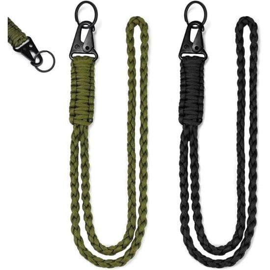 Nyckelring - Ej specificerad - 2 st - Nackrem - Karbinhake - Slitstark Nylon