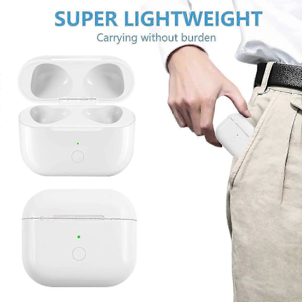 Trådlöst laddningsfodral kompatibelt med AirPods 3:e generationens laddningsfodral med snabbladdning och Bluetooth-parningsknapp