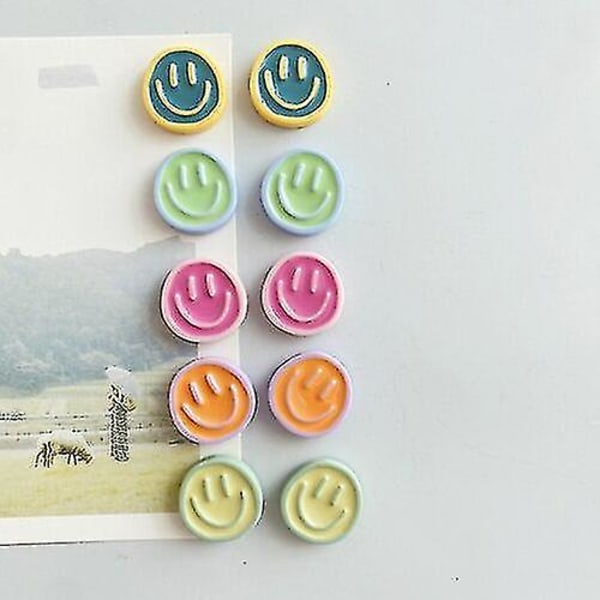 Cartoon Smiley Face Refrigerator Magnets Nordic Ins Wind Personality Home Whiteboard Decoration Photo Message Board