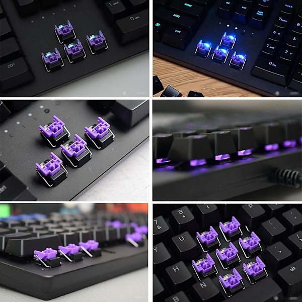 Mekaninen näppäimistövaruste Razer Huntsman Elite Purple -optisten kytkimien kanssa näppäimistön kuumakytkentää varten