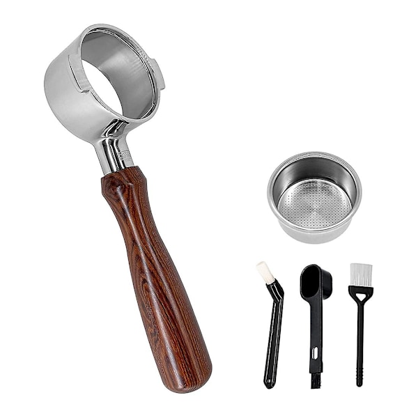 Kaffe 51mm Bottomless Portafilter Kompatibel med DeLonghi Icona ECP ECOV311 Espressomaskine, Ingen Bundfilterholder