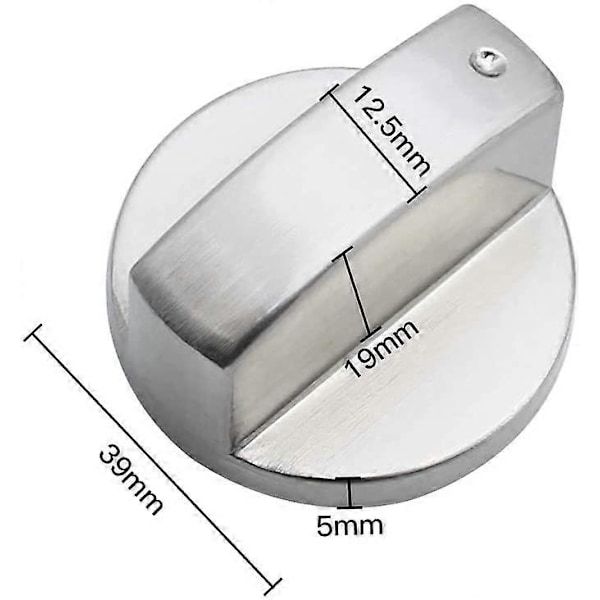 PIAO Pieces Universelle Metal Kontrolknapper Gas Komfur Knob 6mm Universelle Kontrolknapper Komfur Knob til Gas Komfur Kogeplade Ovn