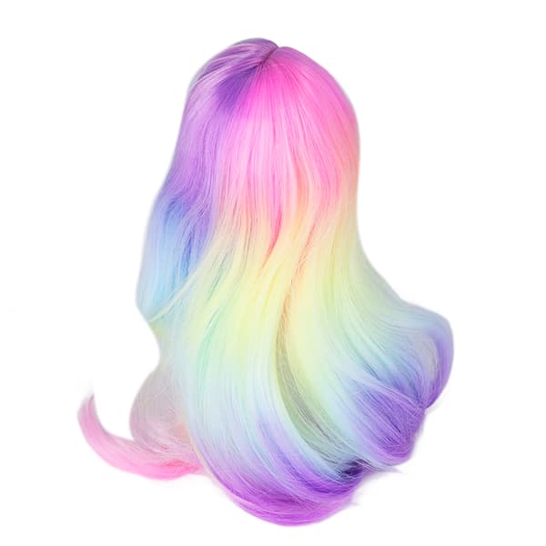 Iridescent Ball Joint Doll Wig Gradient High Temperature Soft Fiber 1:3 BJD Wig for 21-24cm Head Size