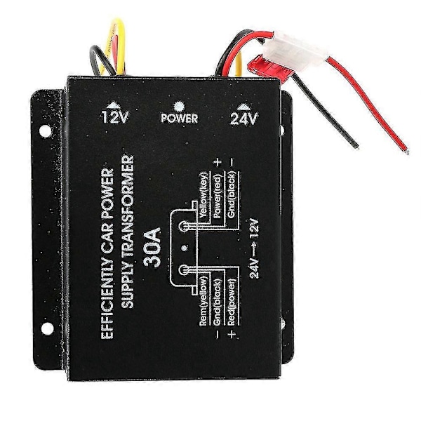 24v til 12v 30a Bil Strømforsyning Transformator Konverter Lastebil Buss DVD Lyd Modifikasjon Effektiv Yalo