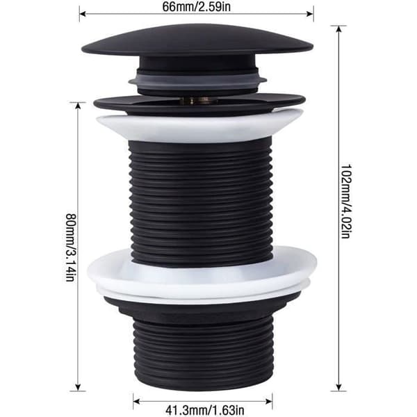 2 stk. sort bundprop uden overløb, universal bundprop uden overløb
