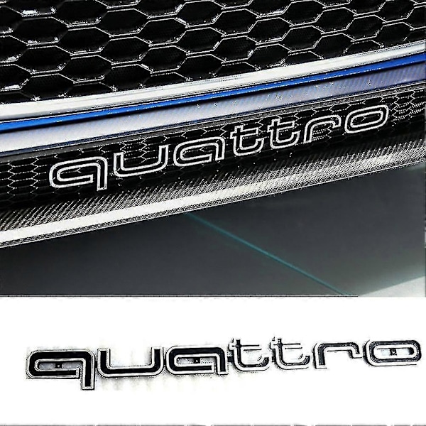Cool Quattro Logobadge Emblem Bilsticker Frontgrill Nedre Trim För Aud-i A6 A7