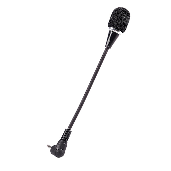 Fleksibel 3,5 mm Jack Mini Mikrofon til PC Laptop Desktop Skype Sort
