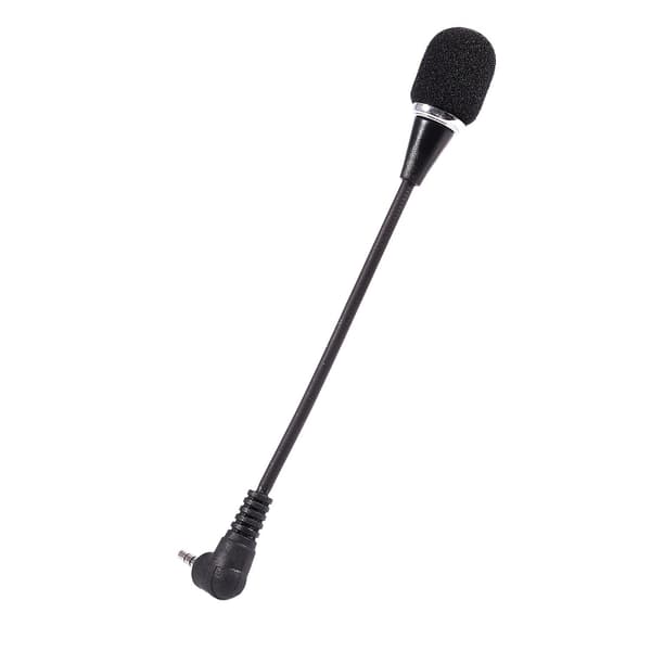 Flexibel 3,5 mm Jack Mini Mikrofon Mic För PC Laptop Desktop Skype Svart