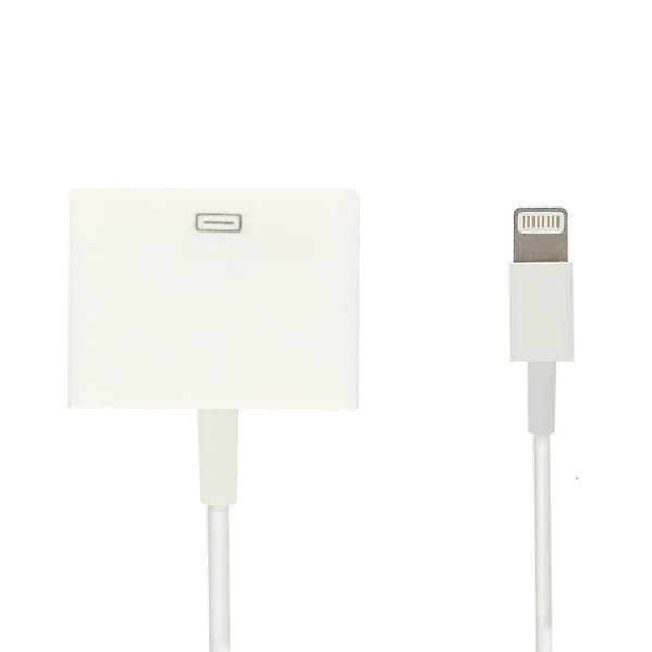Ladingadapterkabel til 30-pin lading og synkronisering Hvit iPhone