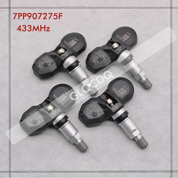 4x DÆKTRYKSSENSOR TIL 2009 2010 2011 2012 2013 PORSCHE PANAMERA 970 433MHz TPMS SENSOR DÆKTRYKSOVERVÅGNING 7PP907275F
